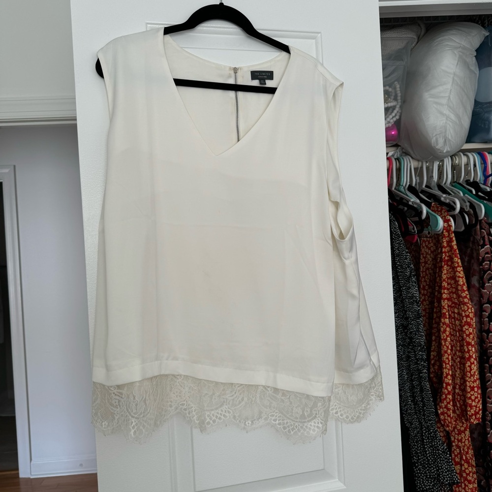 The Limited white lace tank